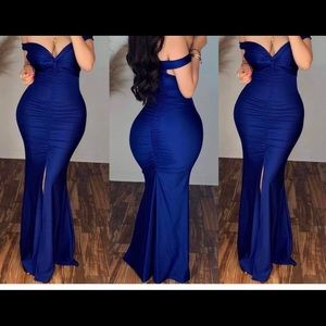 Navy Blue Maxi Dress/Gown (Large)